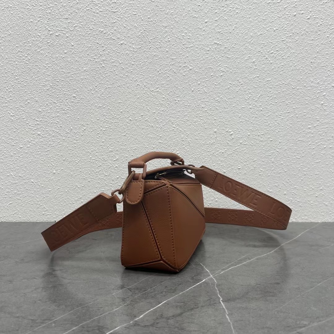 Loewe Mini Puzzle Bag in Classic Calfskin Toffee